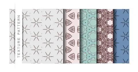 Set of Beautiful Vector Illustration Abstract Texture Pattern of Wallpaper Ba Illustrazione stock