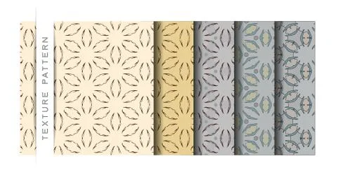 Set of Beautiful Vector Illustration Flower Pattern of Wallpaper Background f Stock Illustration