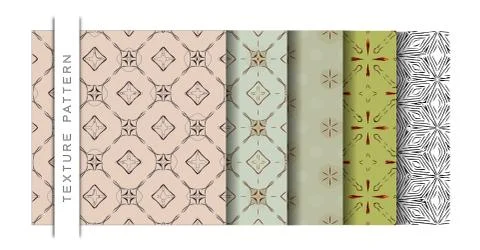 Set of Beautiful Vector Illustration Luxury Pattern of Wallpaper Background f Illustrazione stock