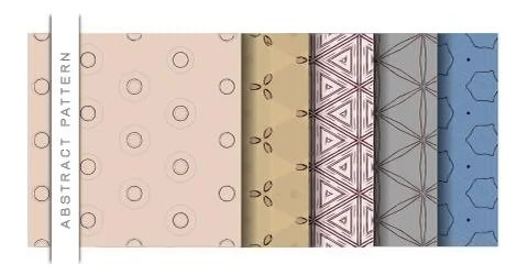 Set of Beautiful Vector Illustration Minimal Pattern of Wallpaper Background Stock Illustration