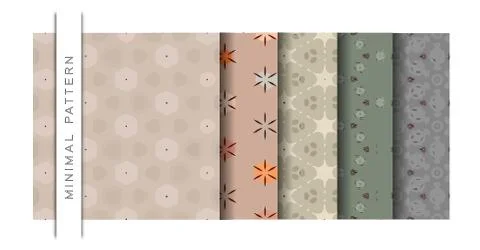 Set of Beautiful Vector Illustration Minimal Pattern of Wallpaper Background Stock Illustration