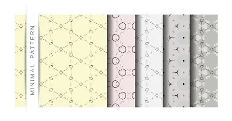 Set of Beautiful Vector Illustration Minimal Texture Pattern of Wallpaper Bac Stockillustratie