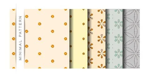 Set of Beautiful Vector Illustration Minimal Texture Pattern of Wallpaper Bac Illustrazione stock