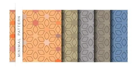 Set of Beautiful Vector Illustration Minimal Texture Pattern of Wallpaper Bac Stock Illustration