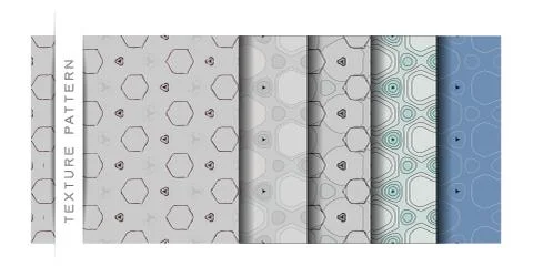 Set of Beautiful Vector Illustration Retro Texture Pattern of Wallpaper Backg Stock Illustration