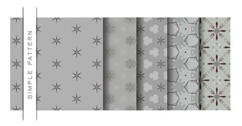 Set of Beautiful Vector Illustration Simple Pattern of Wallpaper Background f Stock Illustration