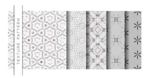 Set of Beautiful Vector Illustration Textures Pattern of Wallpaper Background Stock Illustration