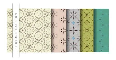 Set of Beautiful Vector Illustration Textures Pattern of Wallpaper Background Stockillustratie