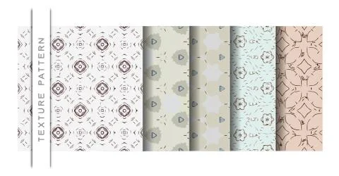 Set of Beautiful Vector Illustration Textures Pattern of Wallpaper Background Stock Illustration