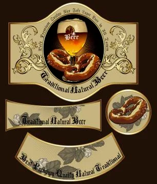 Set of beer elements Stock Illustration