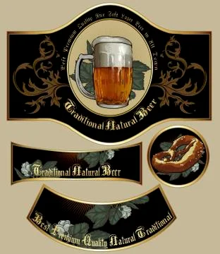 Set of beer elements Illustrazione stock