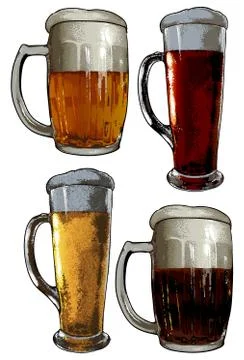 Set of beer elements Stock Illustration