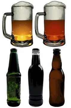 Set of beer elements Illustrazione stock