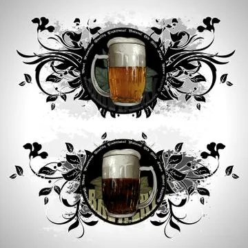 Set of beer elements Stock Illustration