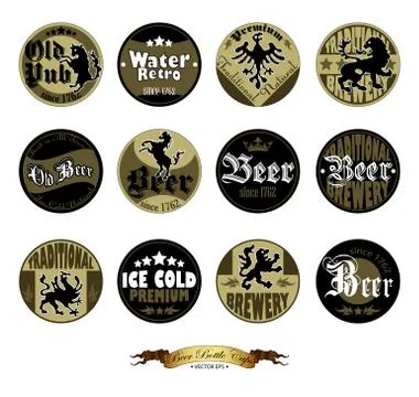 Set of beer elements Stock Illustration