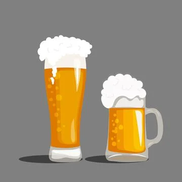 Set of beer glass Illustrazione stock