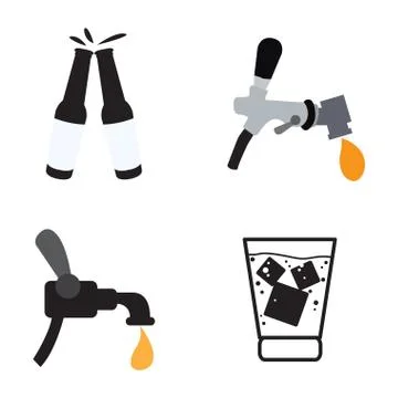 Set of beer icons Stock Illustration