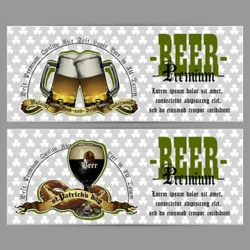 Set of beer labels Stock Illustration
