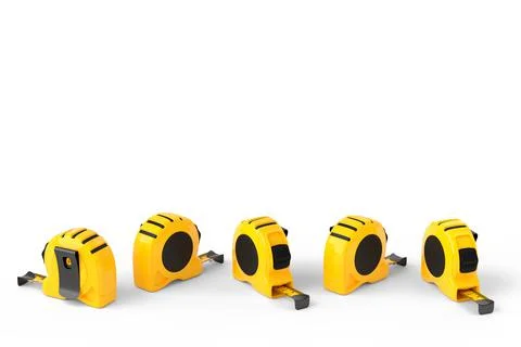 Set of bellow carpenter measuring tape isolated on white with units scale Stock Illustration