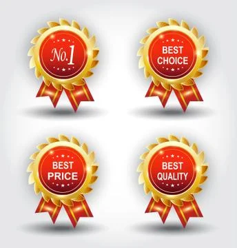 Set of best badge Stock Illustration