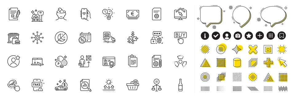 Set of Best friend, Scroll down and Ethics line icons for web app. Pictogram Illustrazione stock