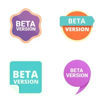 Set of beta version badges design Stockillustratie