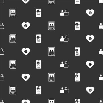 Set BFF or best friends forever, Good relationship, Family photo and Dating app Stock Illustration