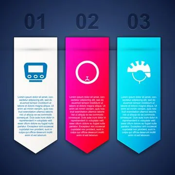 Set Bicycle speedometer, wheel and helmet. Business infographic template. Vector Stock Illustration