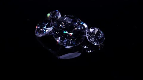 Set of big and small luxury diamonds, selective focus. Valuable and expensive Video stock 162621845