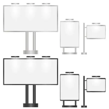 Set of billboards Stock Illustration