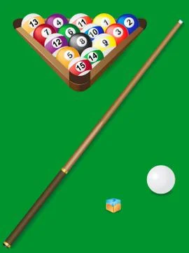 Set for billiards Stock Illustration