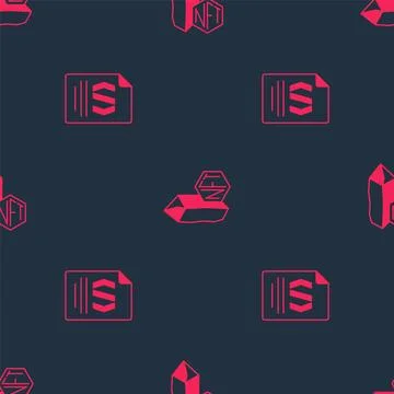 Set Binary code and NFT Digital crypto art on seamless pattern. Vector Stock Illustration