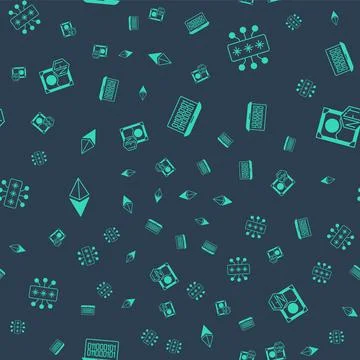 Set Binary code, Cyber security, Ethereum ETH and NFT Digital crypto art on Stock Illustration