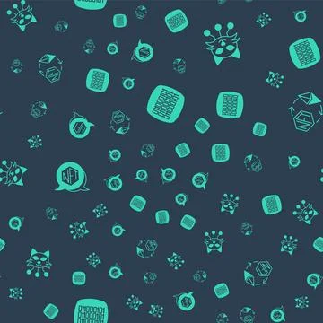 Set Binary code, NFT Digital crypto art,  and Ethereum exchange on seamless.. Stock Illustration