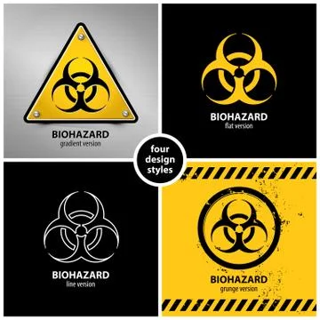 Set of biohazard symbols Stock Illustration