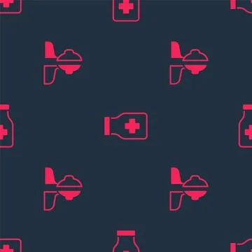 Set Bipolar disorder and Sedative pills on seamless pattern. Vector Illustrazione stock