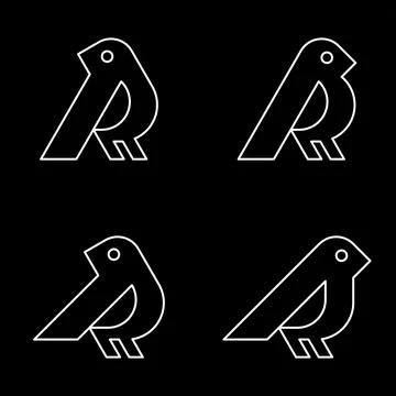 Set of Bird logo Stock Illustration