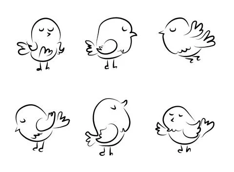 Set of birds Stock Illustration