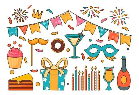 Set of birthday Stock-Illustration