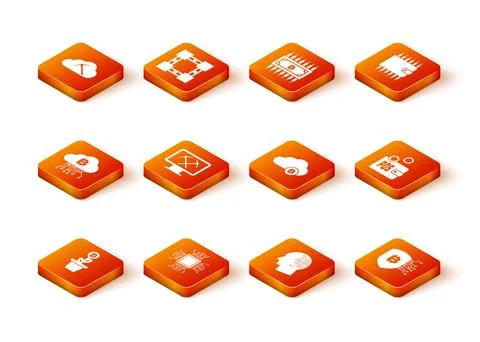 Set Bitcoin plant in the pot, Processor, Cryptocurrency cloud mining, Mining Stockillustratie