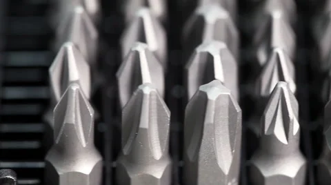 Set of bits in toolbox Stock Footage 62465691