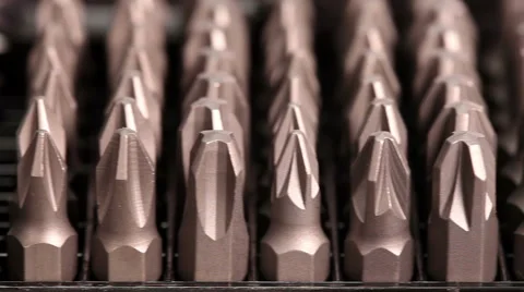 Set of bits in toolbox Stock Footage