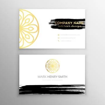 Set of Black and Gold Design Templates for Brochures, Flyers, Mobile Technolo Stock Illustration