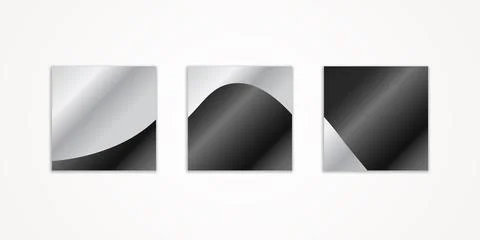 Set of black ans white frame background social media post Stockillustratie