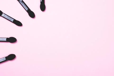 Set of black applicators. Stock Photos