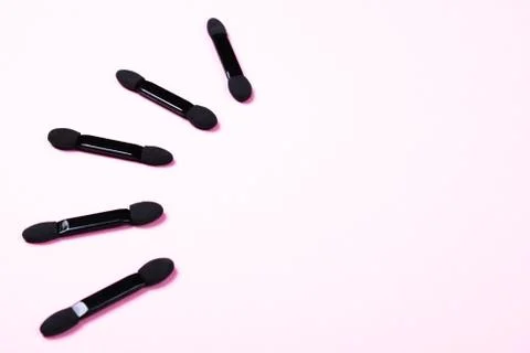 Set of black applicators. Stock Photos