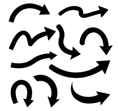 Set black  arrow-002 Illustrazione stock