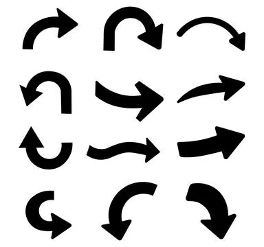Set black  arrow-003 Stock Illustration