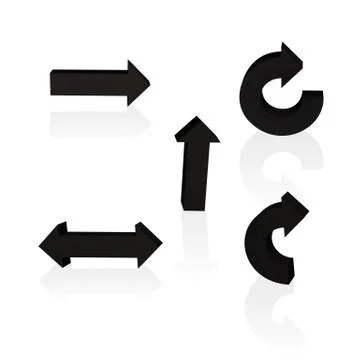 Set of black arrows. Stock Illustration