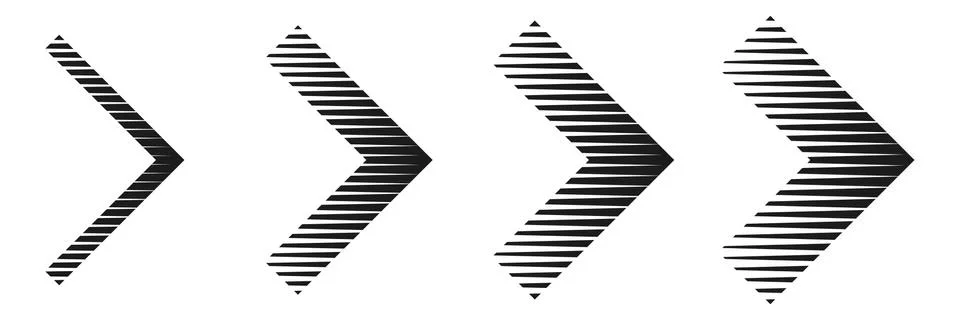 Set of black arrows. Vector illustration. Stock Illustration